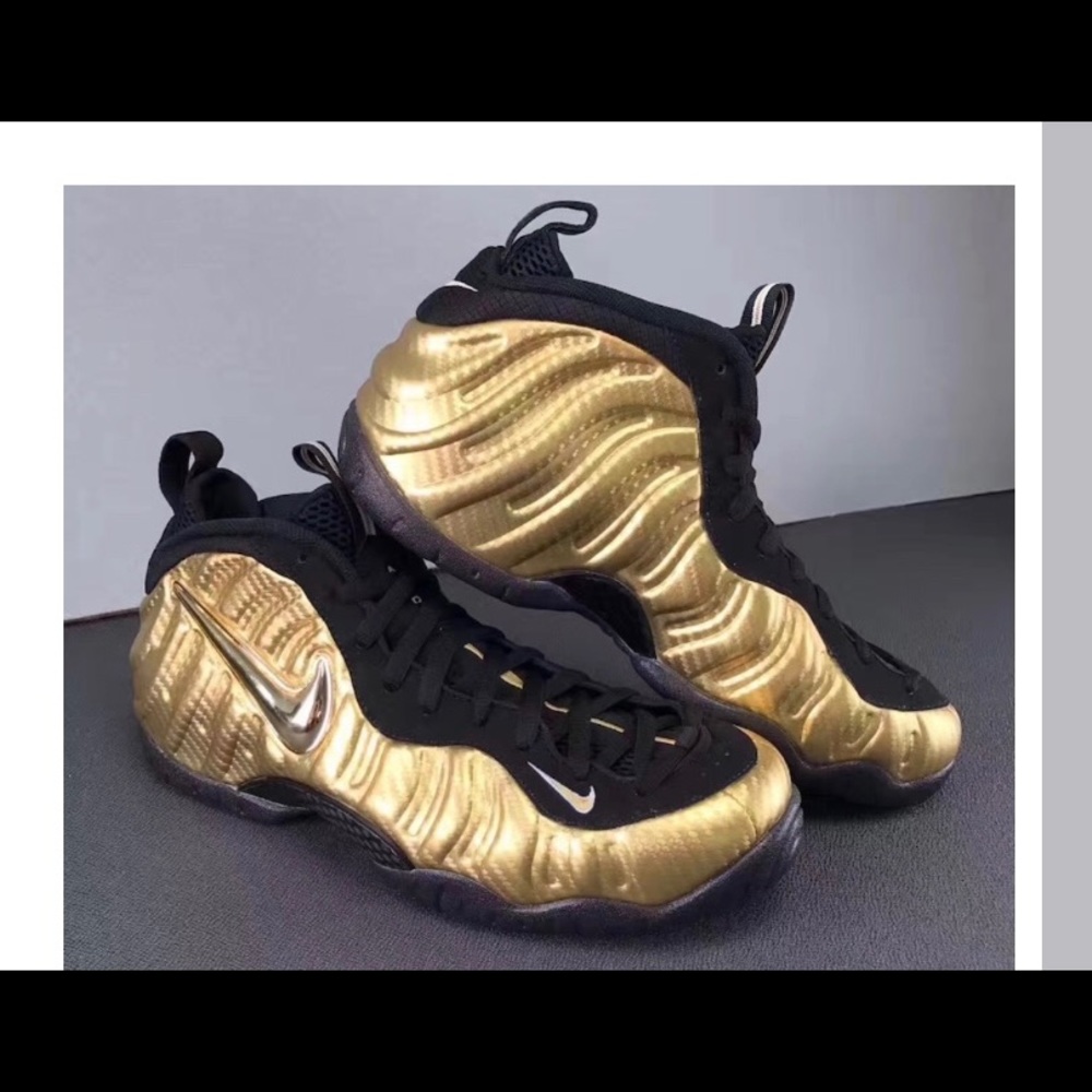 Air Nike Foamposite Pro Metallic Gold Mens